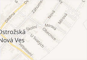 Obecnice v obci Ostrožská Nová Ves - mapa ulice