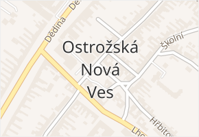 Ostrožská Nová Ves v obci Ostrožská Nová Ves - mapa části obce