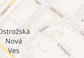 Školní v obci Ostrožská Nová Ves - mapa ulice