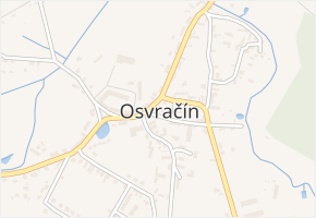 Osvračín v obci Osvračín - mapa části obce