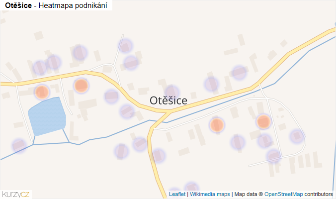 Mapa Otěšice - Firmy v části obce.