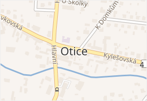 Otice v obci Otice - mapa části obce
