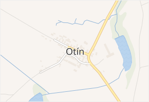 Otín v obci Otín - mapa části obce