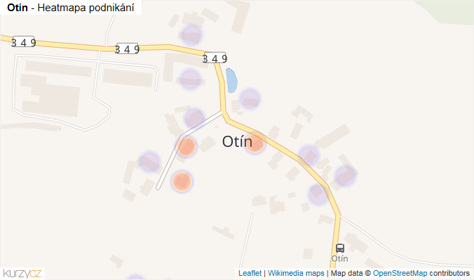 Mapa Otín - Firmy v části obce.