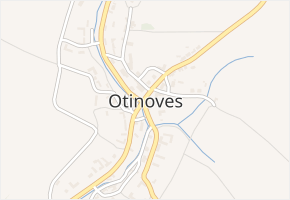 Otinoves v obci Otinoves - mapa části obce