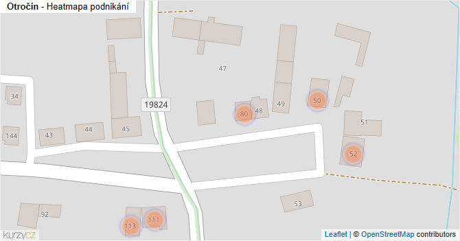 Otročín - mapa podnikání