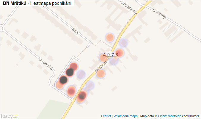 Mapa Bří Mrštíků - Firmy v ulici.