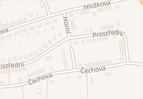 Dolní v obci Otrokovice - mapa ulice