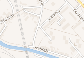 Družstevní v obci Otrokovice - mapa ulice