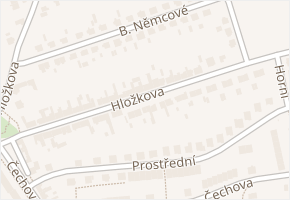 Hložkova v obci Otrokovice - mapa ulice