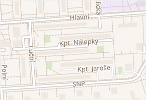 Kpt. Nálepky v obci Otrokovice - mapa ulice