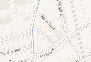 Nerudova v obci Otrokovice - mapa ulice