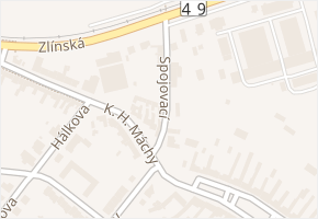 Spojovací v obci Otrokovice - mapa ulice