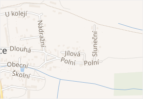 Jílová v obci Otvice - mapa ulice