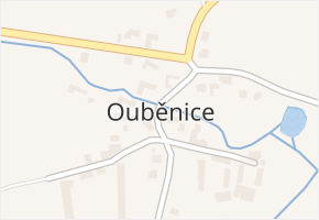 Ouběnice v obci Ouběnice - mapa části obce
