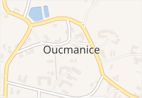 Oucmanice v obci Oucmanice - mapa části obce