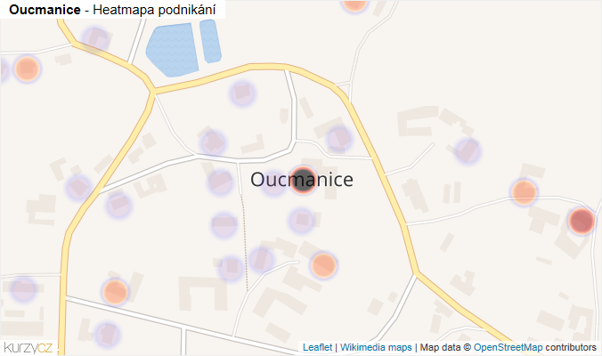 Mapa Oucmanice - Firmy v části obce.