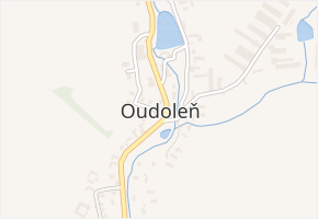 Oudoleň v obci Oudoleň - mapa části obce
