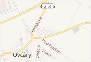 Na Kopečku v obci Ovčáry - mapa ulice