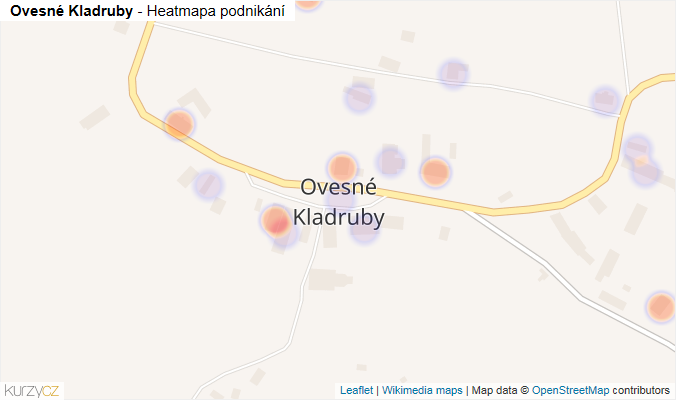Mapa Ovesné Kladruby - Firmy v části obce.
