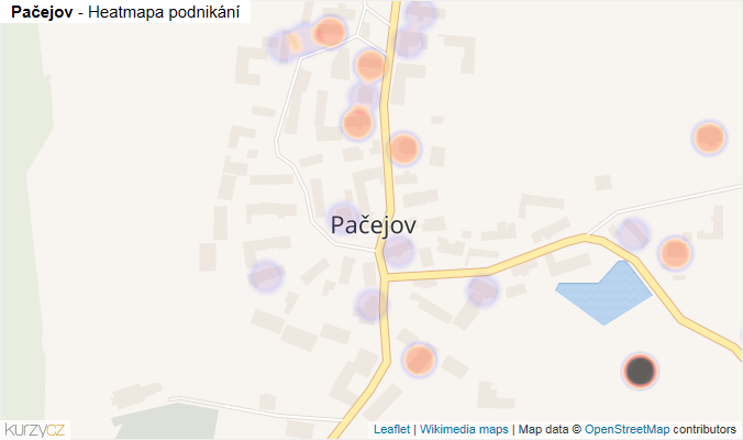 Mapa Pačejov - Firmy v části obce.