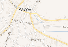 Antonína Sovy v obci Pacov - mapa ulice