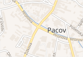 Hronova v obci Pacov - mapa ulice
