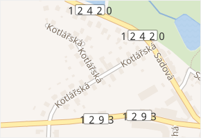 Kotlářská v obci Pacov - mapa ulice