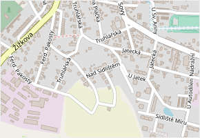 Nad Sídlištěm v obci Pacov - mapa ulice