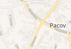 Pacov v obci Pacov - mapa části obce