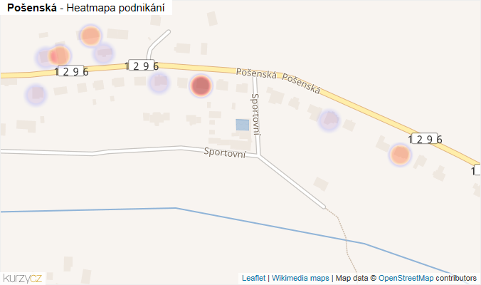 Mapa Pošenská - Firmy v ulici.