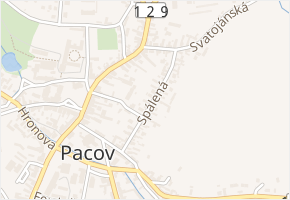 Spálená v obci Pacov - mapa ulice