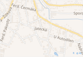 U Jatek v obci Pacov - mapa ulice