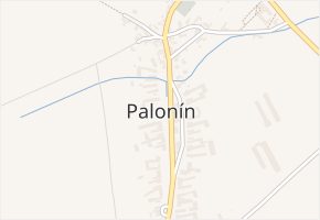 Palonín v obci Palonín - mapa části obce