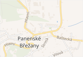 Družstevní v obci Panenské Břežany - mapa ulice