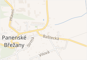 Ke kovárně v obci Panenské Břežany - mapa ulice
