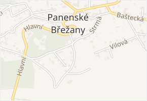 Ke křížku v obci Panenské Břežany - mapa ulice