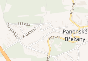 Lomená v obci Panenské Břežany - mapa ulice