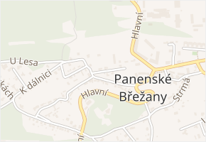 Za školou v obci Panenské Břežany - mapa ulice