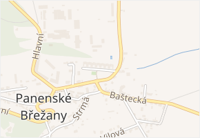 Zahradní v obci Panenské Břežany - mapa ulice