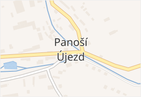 Panoší Újezd v obci Panoší Újezd - mapa části obce