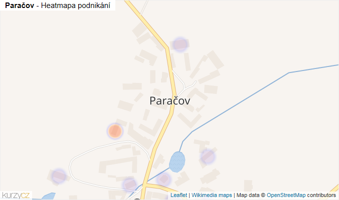 Mapa Paračov - Firmy v části obce.