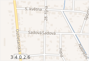 28. října v obci Pardubice - mapa ulice