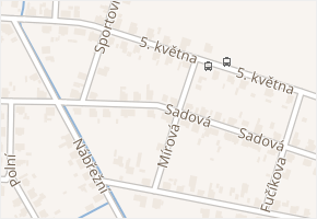 5. května v obci Pardubice - mapa ulice