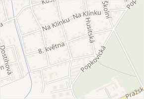8. května v obci Pardubice - mapa ulice