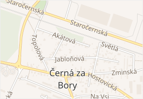 Akátová v obci Pardubice - mapa ulice