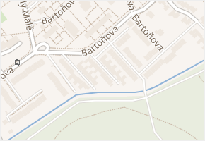 Bartoňova v obci Pardubice - mapa ulice