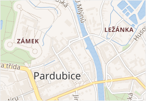 Bělobranské náměstí v obci Pardubice - mapa ulice