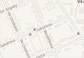 Bezdíčkova v obci Pardubice - mapa ulice