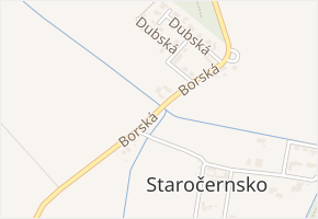 Borská v obci Pardubice - mapa ulice